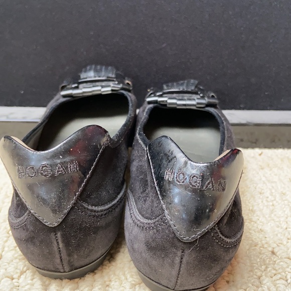 Black suede Hogan ballet flats - Picture 4 of 5